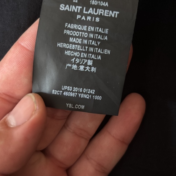 Saint Laurent Paris Lambskin Bomber Jacket – Size 52 – Concealed Hood - Picture 6 of 7